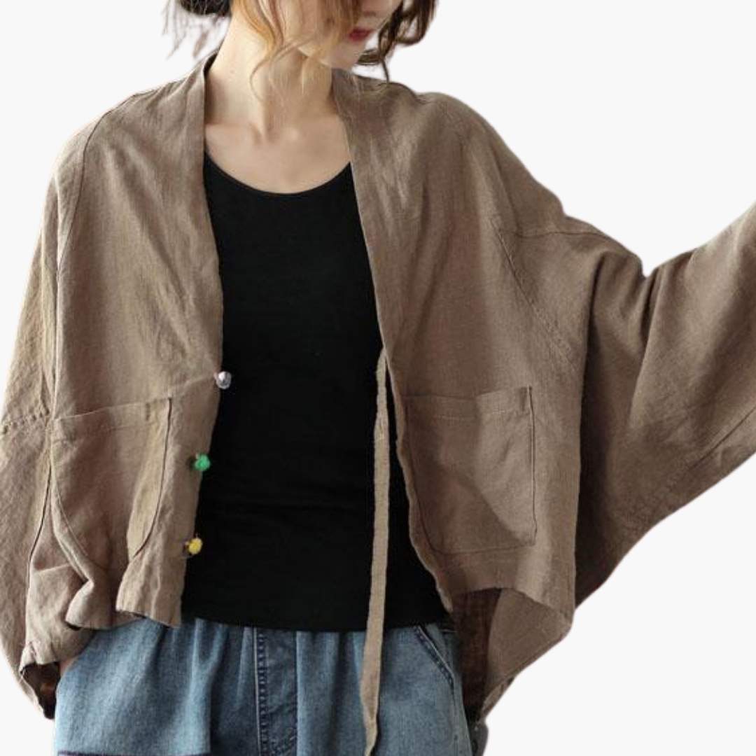 Giacca in Lino da Donna Leggera Stile Kimono | Altivaro-Altivaro