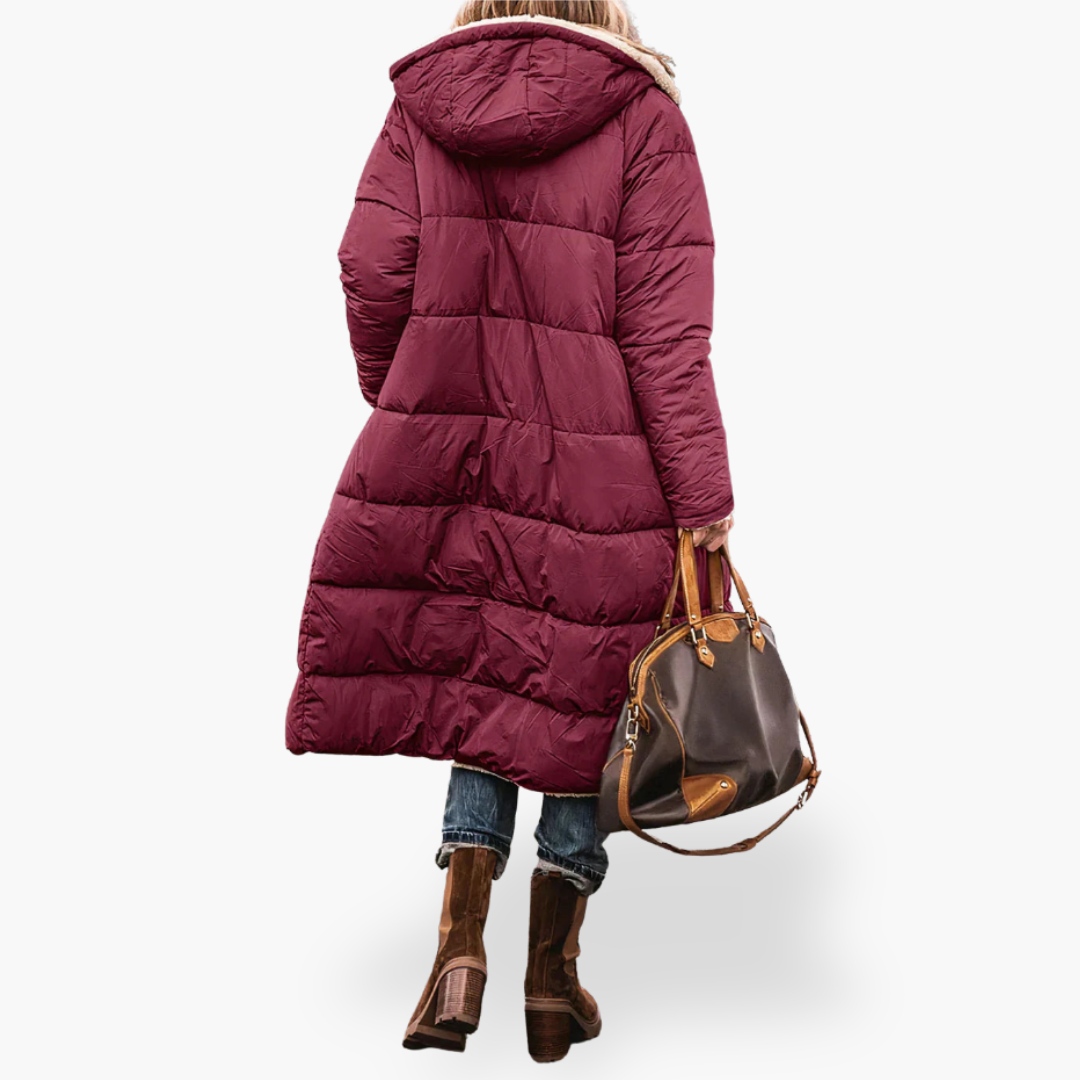 Giacca da donna Invernale Padded e Reversibile con Cappuccio e Pelliccia | Altivaro