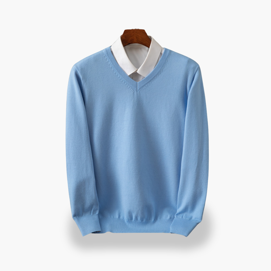 Maglione Uomo Girocollo con Colletto Camicia | Altivaro