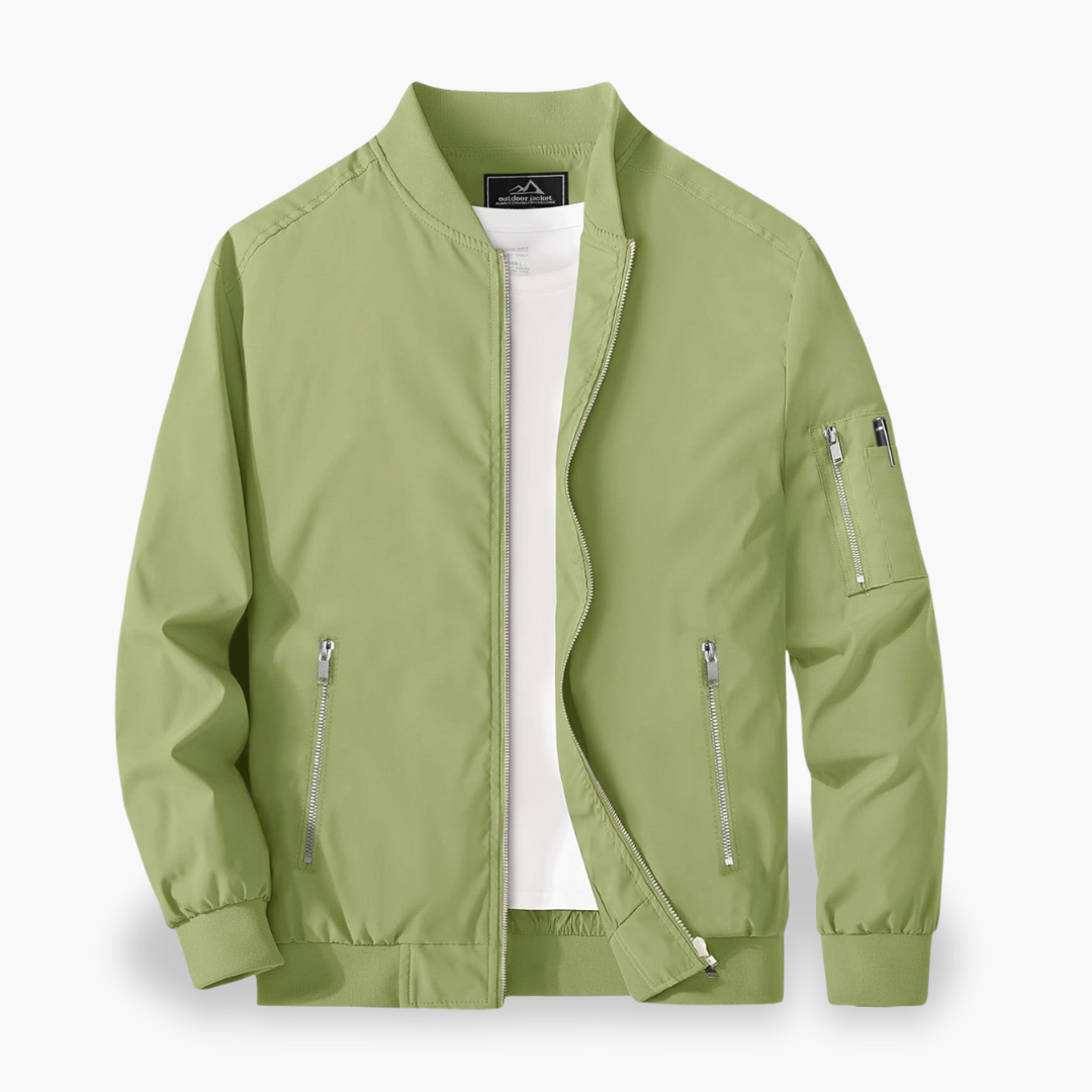Men's bomber jacket with side zipper | Altivaro