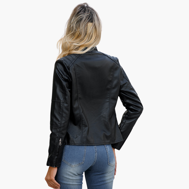 Giacca Donna Ecopelle Slim Fit con Zip Frontale | Altivaro