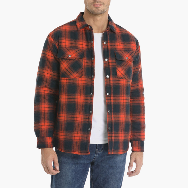 Men's Quilted Flannel Winter Shirt Jacket | Altivaro