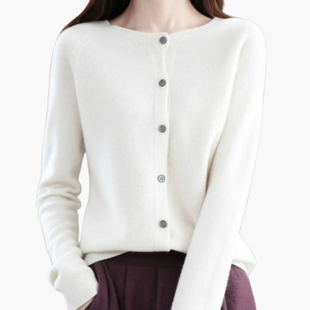 Cardigan Donna Lana Manica Lunga con Bottoni | Altivaro