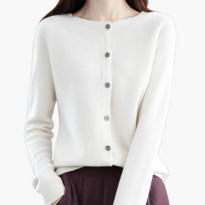 Cardigan Donna Lana Manica Lunga con Bottoni | Altivaro