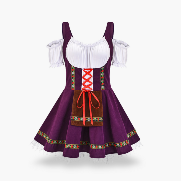 Donna Abito Dirndl con Corsetto e Gonna a Pieghe | Altivaro
