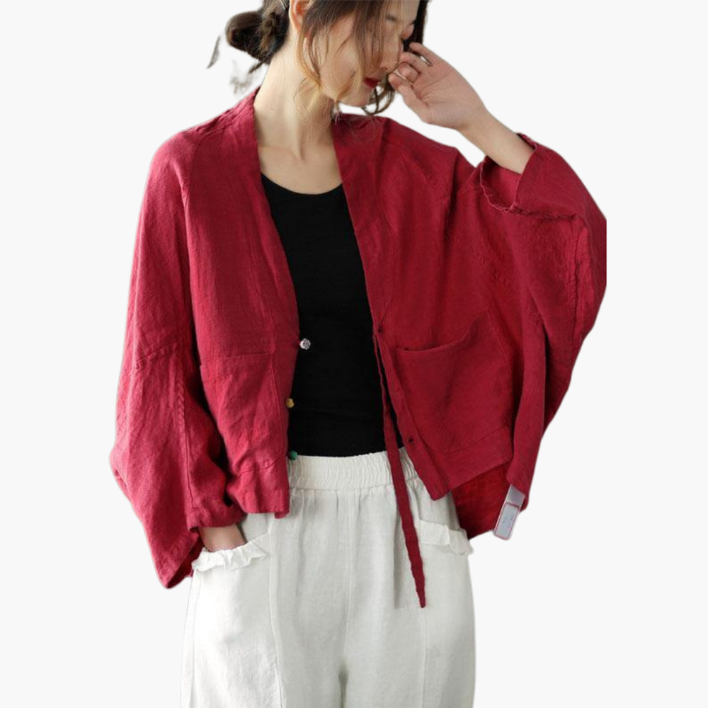 Giacca in Lino da Donna Leggera Stile Kimono | Altivaro-Altivaro