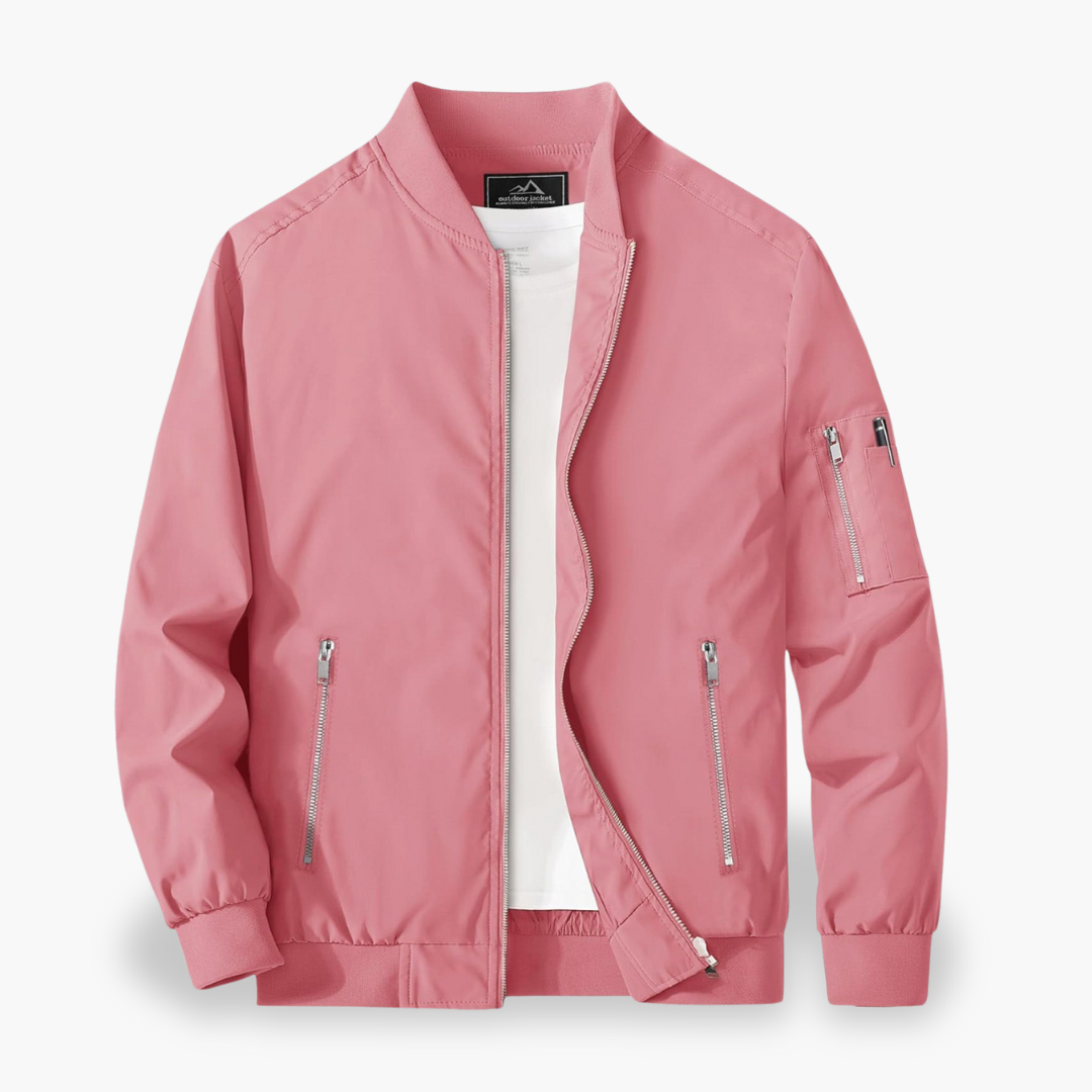 Men's bomber jacket with side zipper | Altivaro