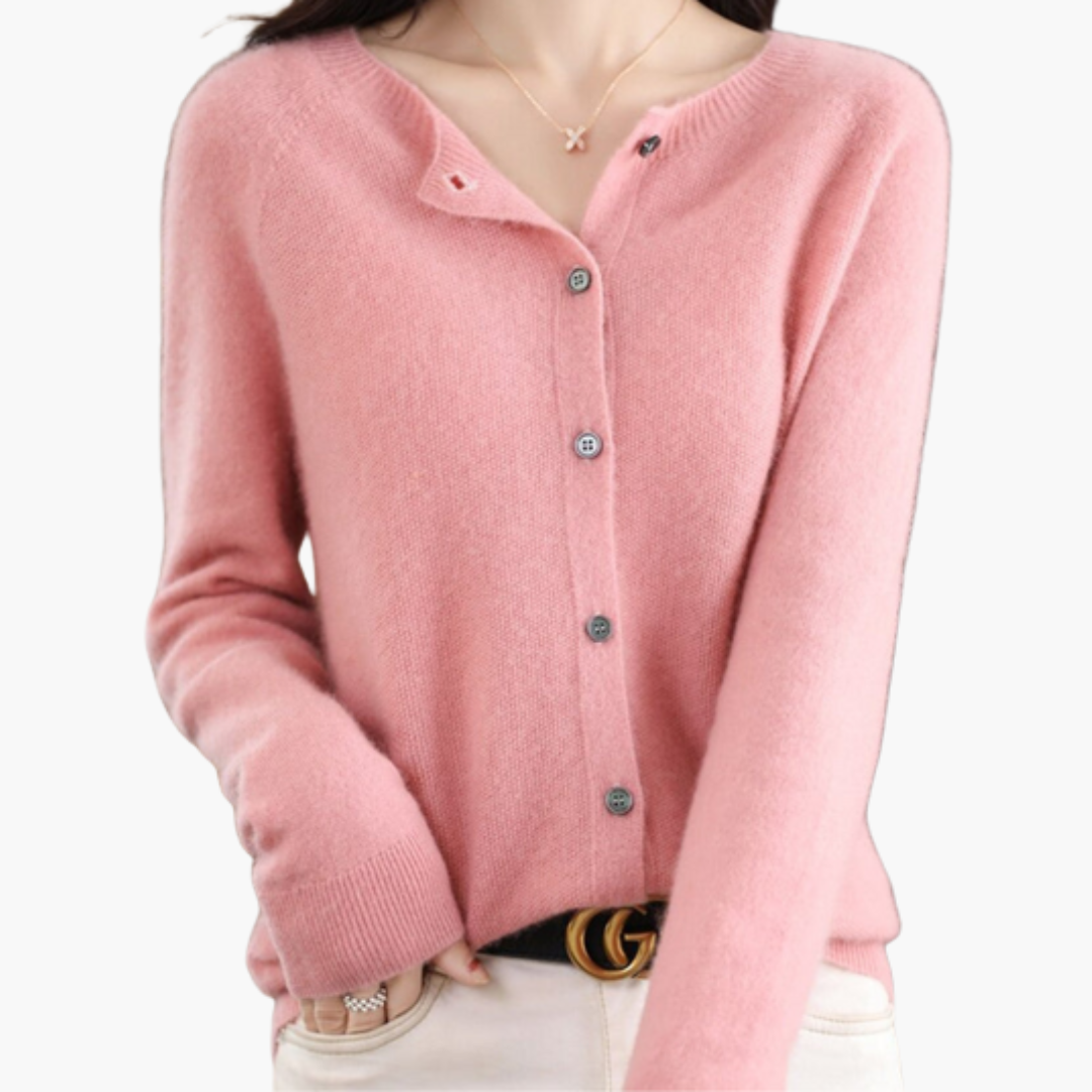 Cardigan Donna Lana Manica Lunga con Bottoni | Altivaro