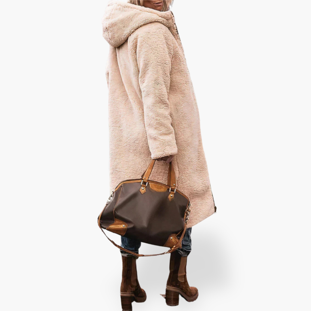 Giacca da donna Invernale Padded e Reversibile con Cappuccio e Pelliccia | Altivaro
