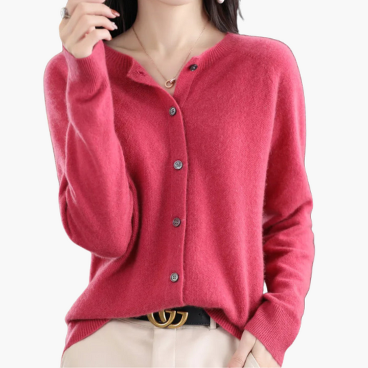Cardigan Donna Lana Manica Lunga con Bottoni | Altivaro