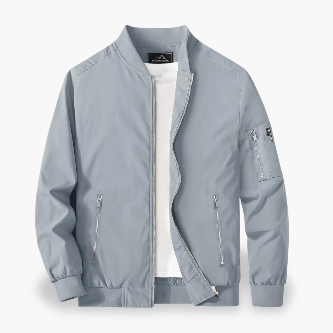 Men's bomber jacket with side zipper | Altivaro