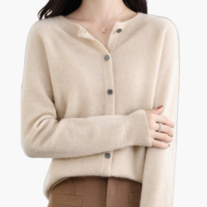 Cardigan Donna Lana Manica Lunga con Bottoni | Altivaro