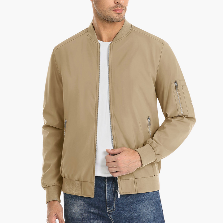 Men's bomber jacket with side zipper | Altivaro