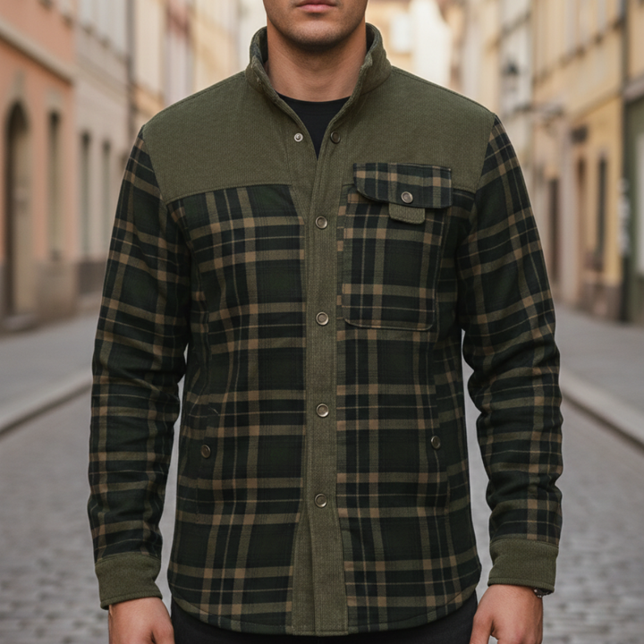 Camicia Uomo Flanella Bottoni Casual | Altivaro