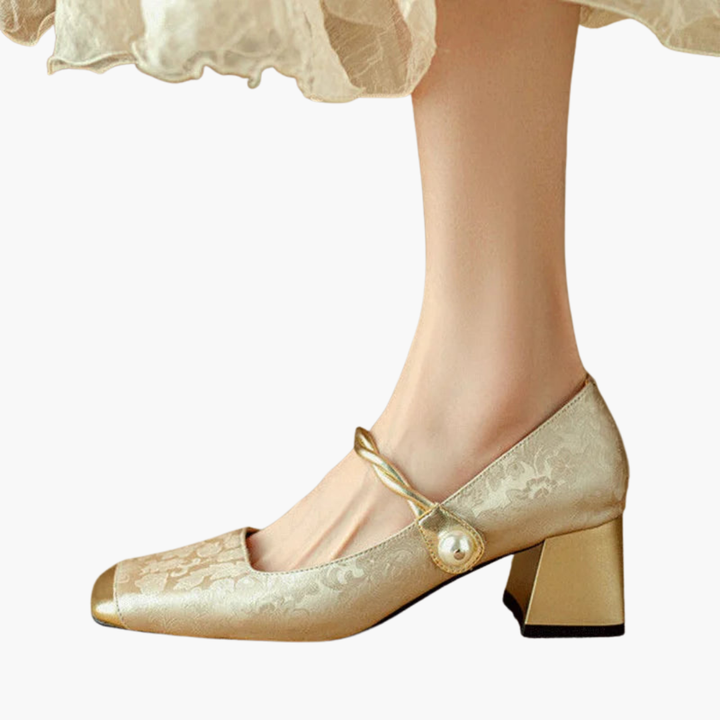 Elegant Women's Shoes with Bow and Gold Details | Altivaro