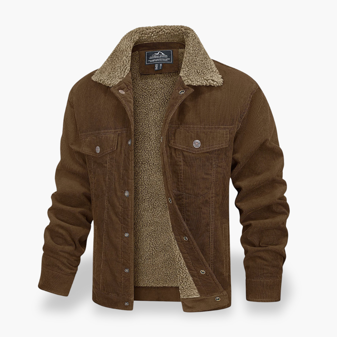 Men's Winter Jacket Corduroy Sherpa Lined | Altivaro