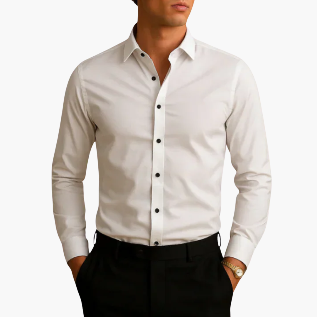 Camicia Uomo con Bottoni Neri | Altivaro