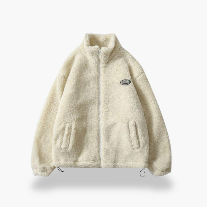 Fleece Jacket with Zip and Logo for Men | Altivaro