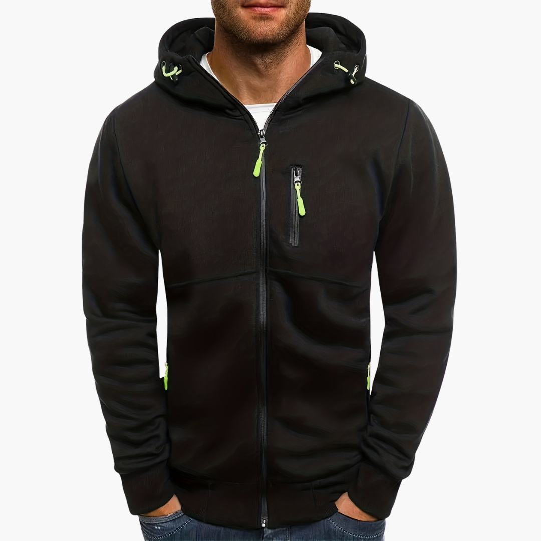 Felpa con cappuccio uomo con zip e tasche laterali | Altivaro