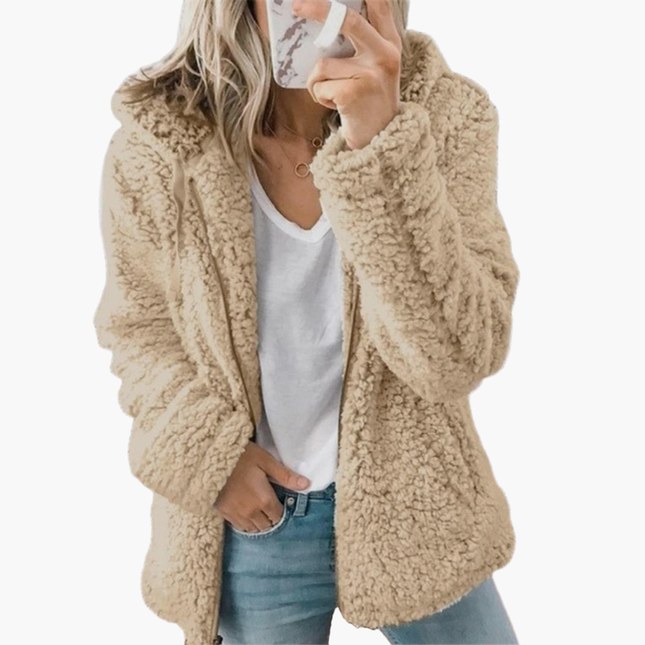 Women's Teddy Jacket in Soft Fleece with Hood | Altivaro