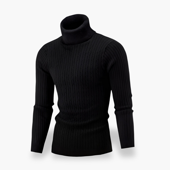 Maglione Dolcevita a Coste da Uomo in Maglia | Altivaro