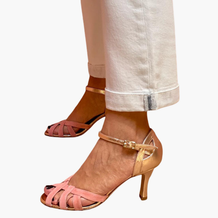 Sandali Ortopedici Donna in Suede con Tacco | Altivaro