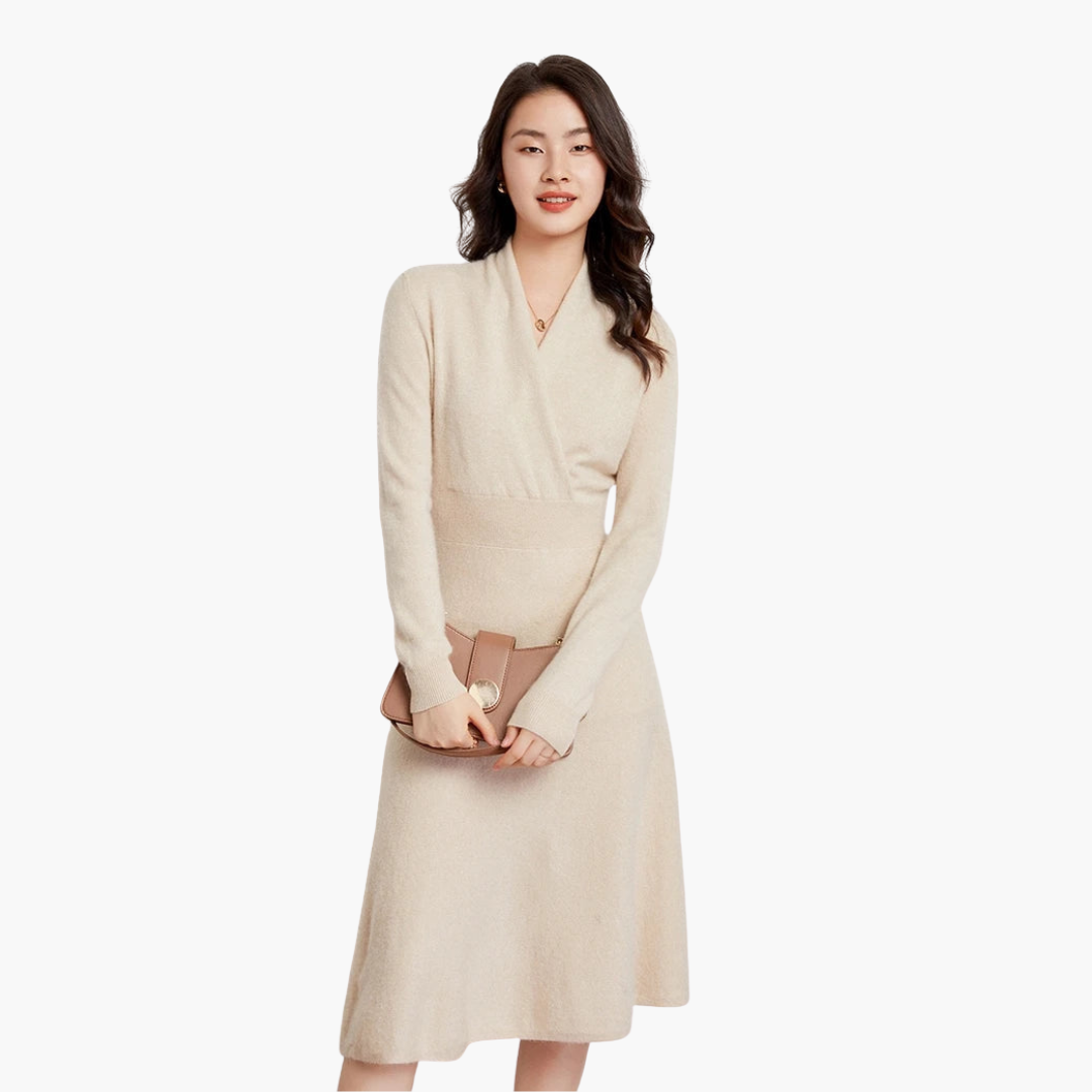 Abito Donna in Cashmere con Collo a V | Altivaro