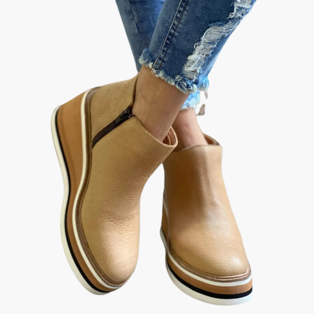 Stivaletti Ortopedici Donna in Pelle con Zip Laterale | Altivaro