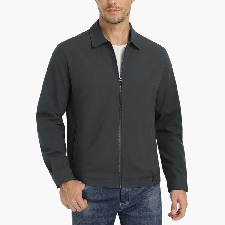 Lightweight Men's Jacket with Stand-up Collar and Zip | Altivaro