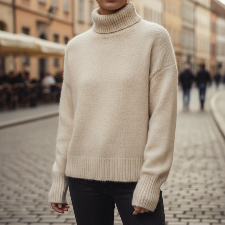 Maglione donna collo alto in lana | Altivaro