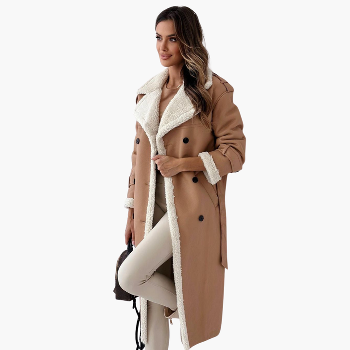 Cappotto Donna Doppiopetto in Pelliccia Sintetica | Altivaro