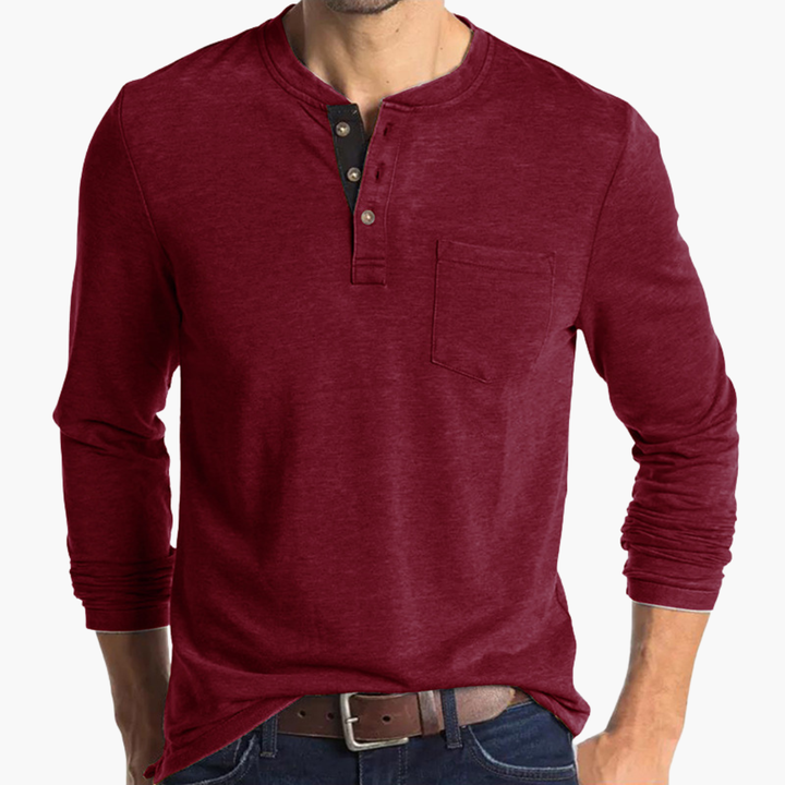 Men's Long Sleeve Henley Shirt | Altivaro