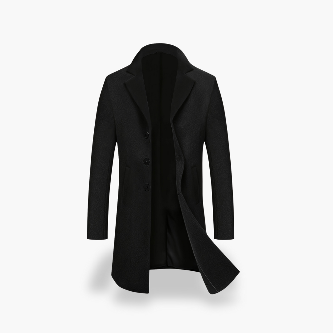 Cappotto Nero Uomo con Bottoni | Altivaro