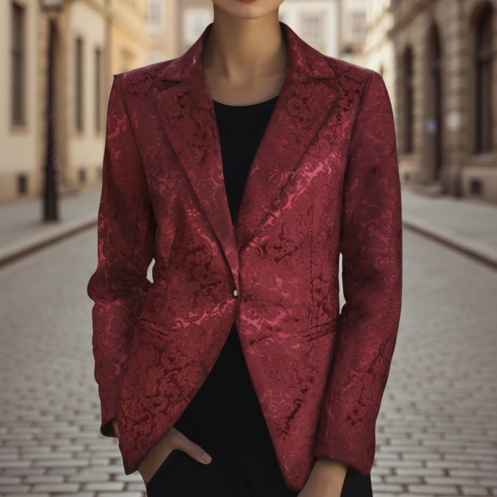 Women's Jacquard Tailored Blazer Jacket | Altivaro