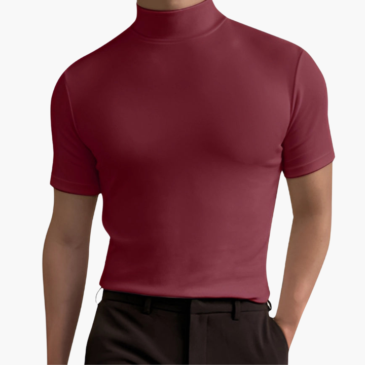 Maglietta Uomo Collo Alto Slim Fit Elasticizzata | Altivaro