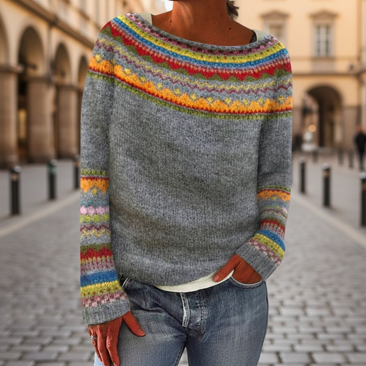 Damenpullover aus gestricktem Polyester | Altivaro