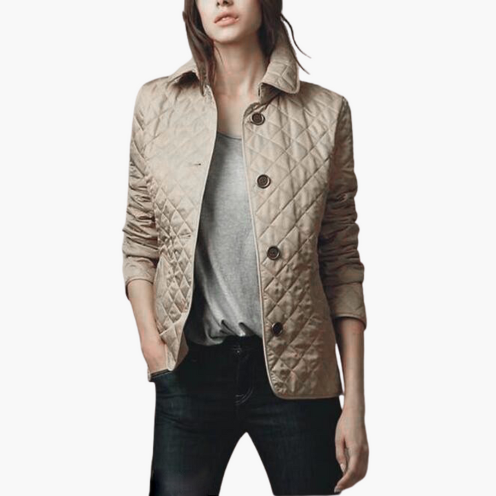 Giacca Quilted Donna con Bottoni e Collo Alto | Altivaro