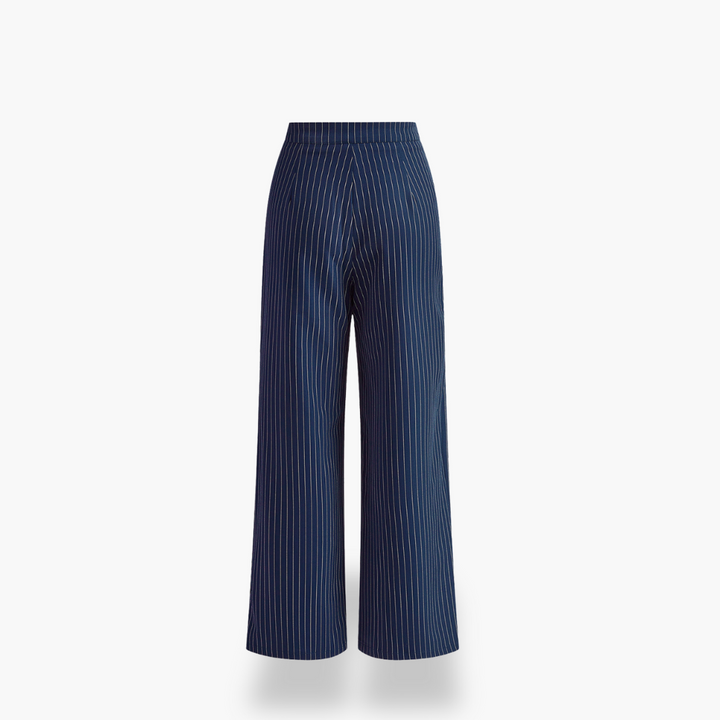 Women's Wide Leg Striped Pants in Lightweight Fabric | Altivaro