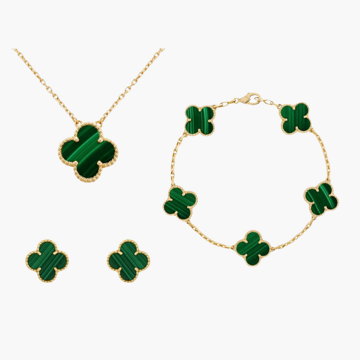 Set Gioielli Fiore con Bordo Dorato | Altivaro