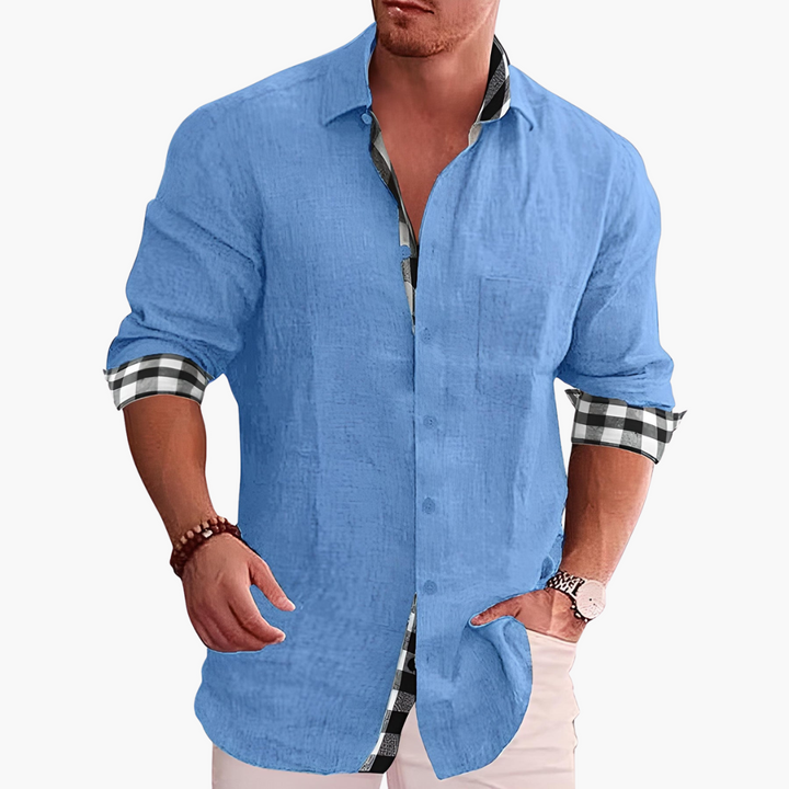 Camicia Uomo Casual in Lino a Maniche Lunghe | Altivaro