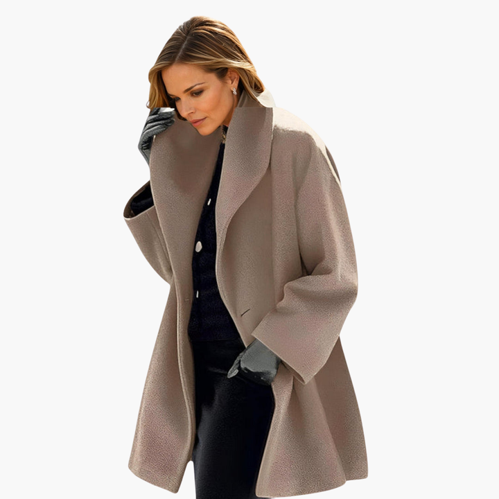 Women's Long Elegant Coat in Soft Fabric | Altivaro