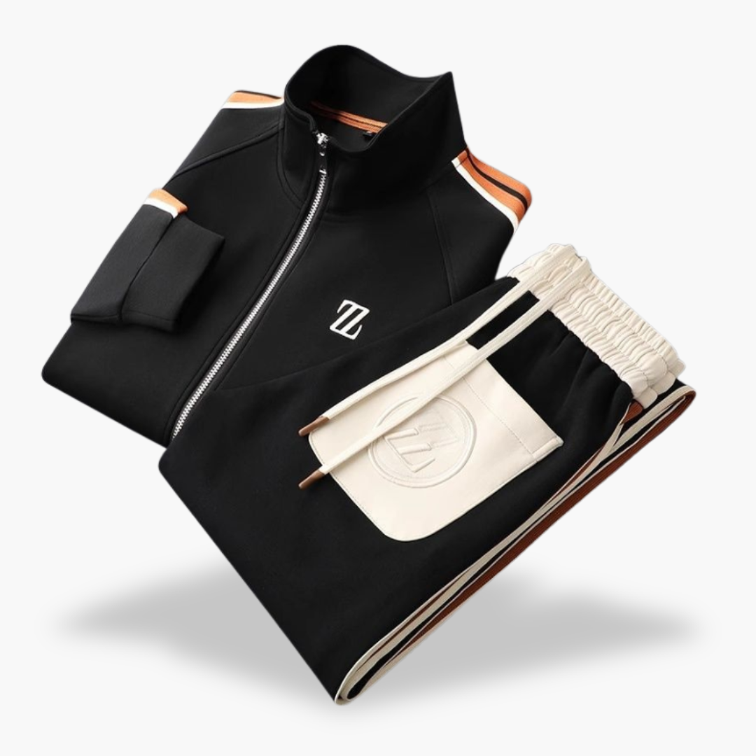 Tuta Sportiva Uomo con Strisce e Zip | Altivaro