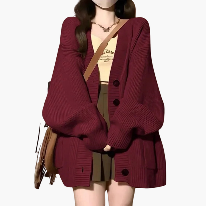 Cardigan Donna Oversize Lungo Maglia | Altivaro