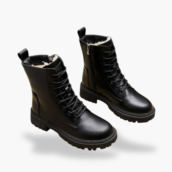 Women's winter orthopedic leather boots with fur | Altivaro