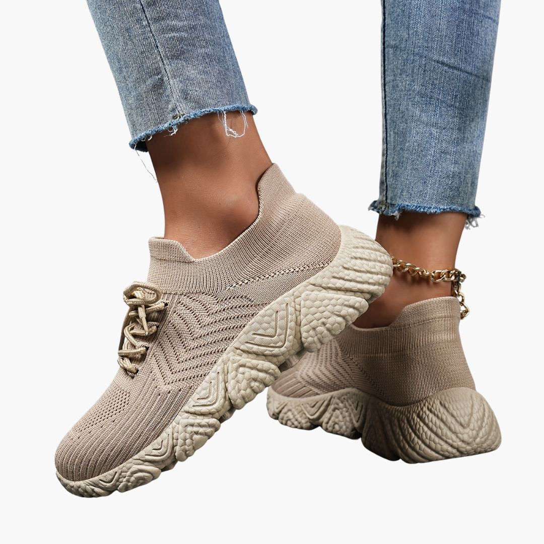 Scarpe ortopediche donna beige con suola | Altivaro
