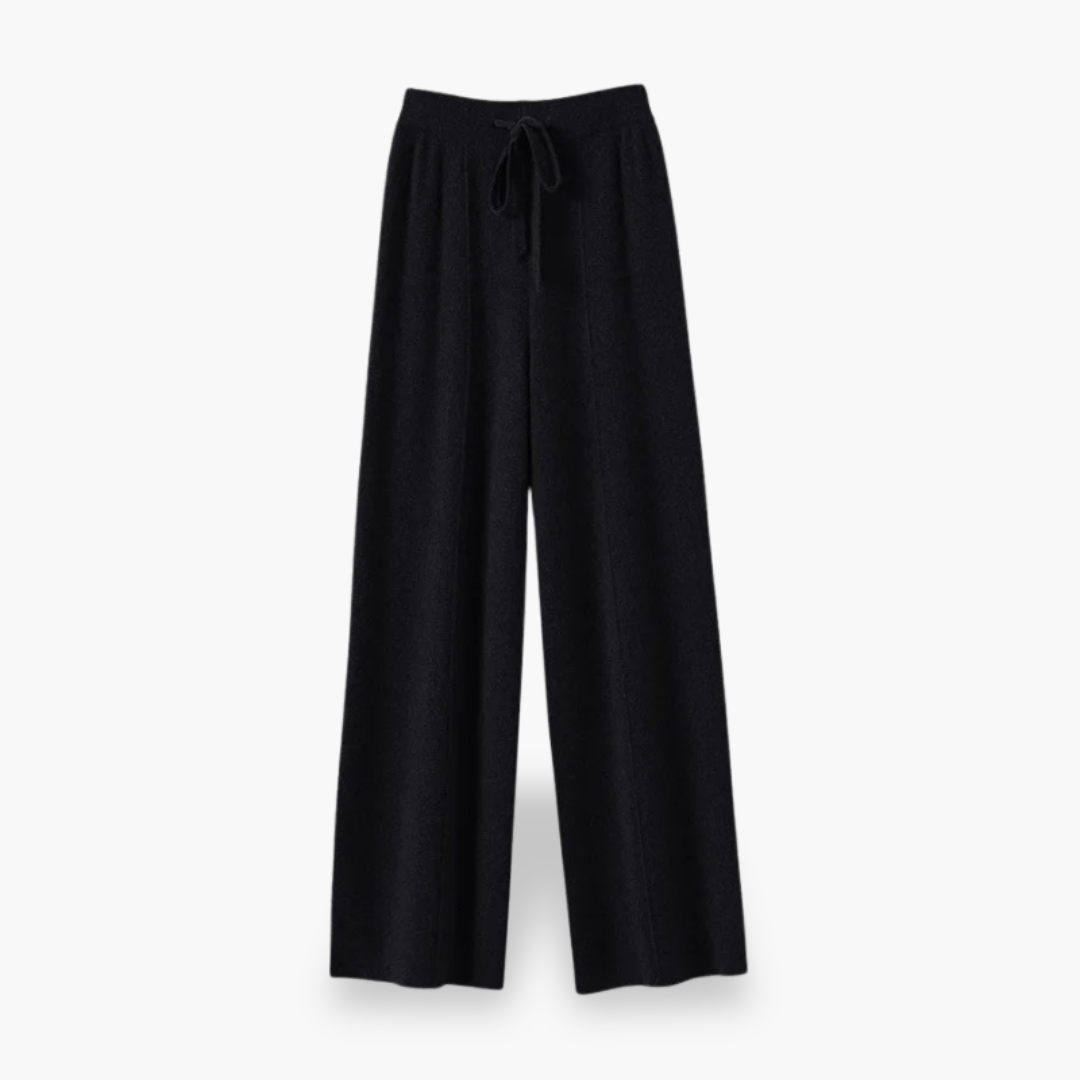 Wide Women's Pants with Drawstring in Fabric | Altivaro
