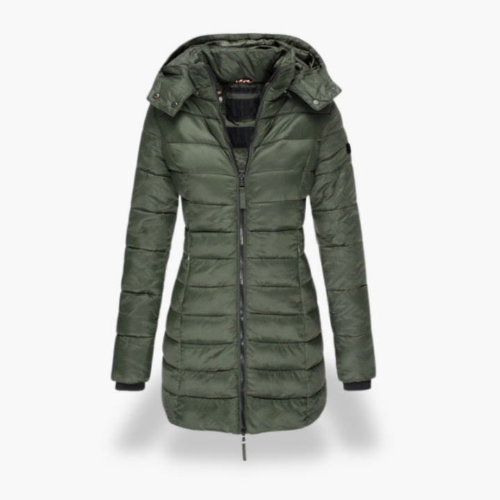 Giacca Piumino Donna Imbottita Cappuccio Nylon | Altivaro