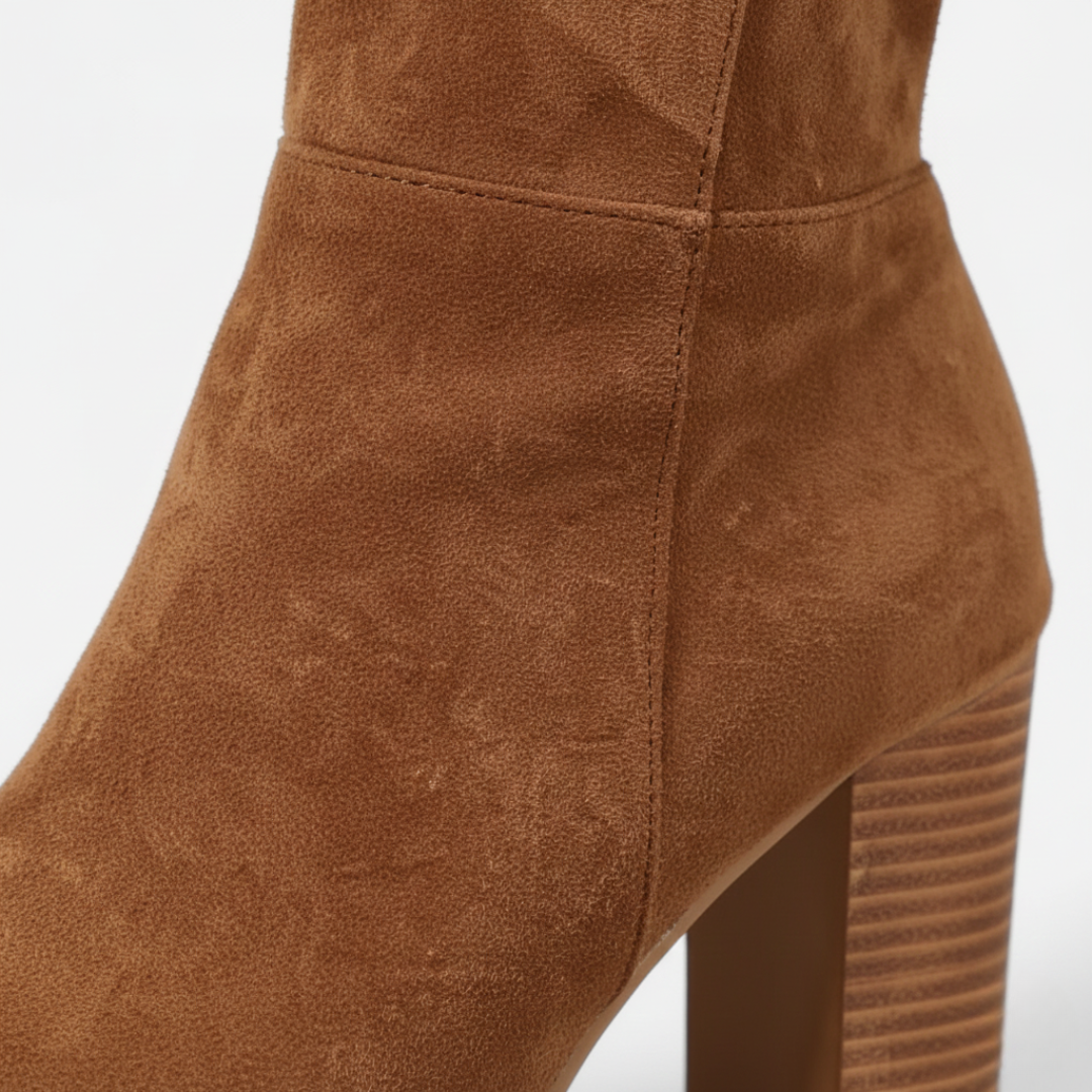 Damen Wildleder Orthopädische Stiefel mit Breit Absatz | Altivaro