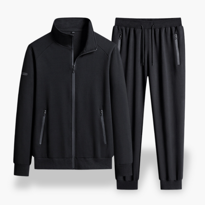 Uomo Tuta sportiva in cotone con zip e logo | Altivaro