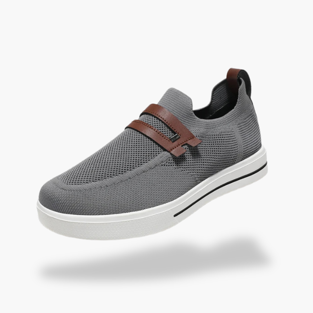 Scarpe da uomo ortopediche in mesh con cinturino in pelle | Altivaro
